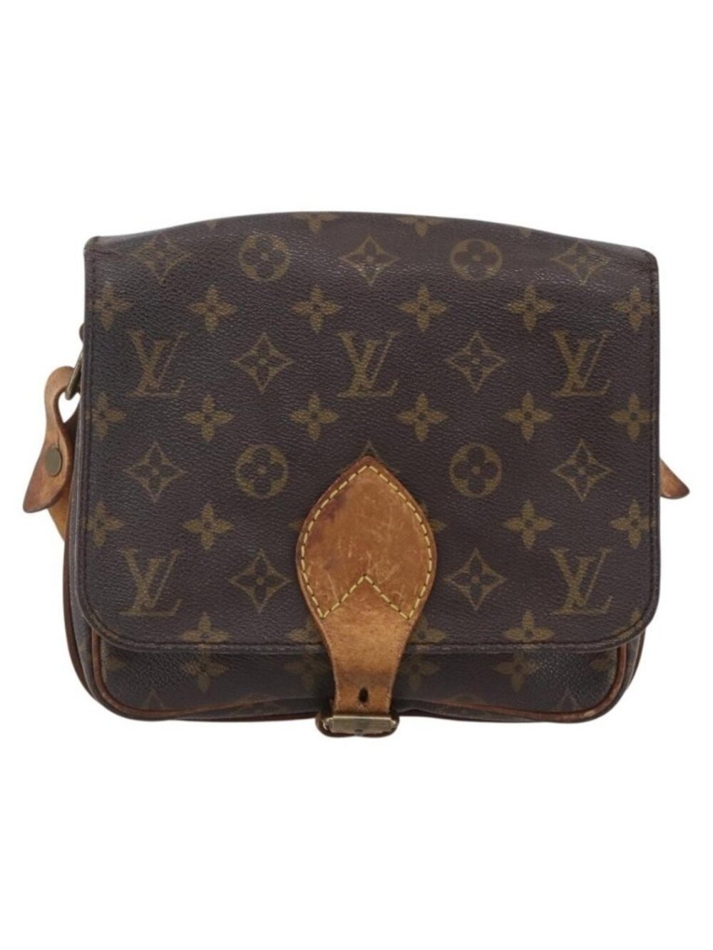 Authentic LOUIS VUITTON Monogram Cartouchiere MM Shoulder Bag M51253 LV - Picture 5 of 16